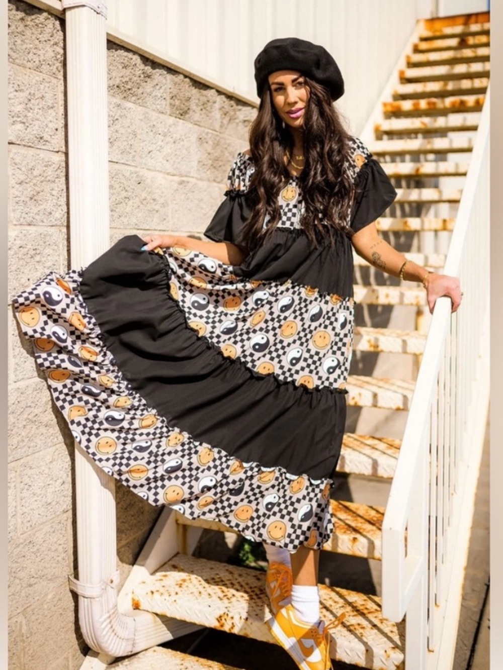 Dressed in Lala Sunshine Girl Midi Dress in Groovy Girl Size XL - Picture 2 of 9